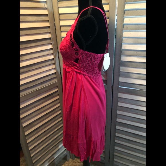 *SOLD OUT* Pink Crochet Lace Bralette Dress - Picture 2 of 5